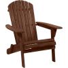 imageOutvita Wood Adirondack Chair Folding Wooden Lounge Seating All Weather Outdoor Furniture Chair with Armrest for Garden Fire Pit Yard Beach 350 LB Support  CarbonizedCarbonized