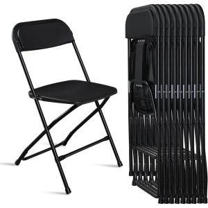 imageOutvita 10 Pack Plastics Folding Chair Portable Dining Chair Light Weight ampamp Sturdy 350lbs Weight Capacity Indoor Outdoor Use for Picnic Party Dining Commercial Event