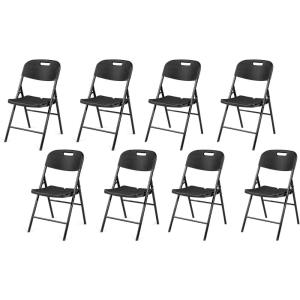 imageOutvita 4Pcs Folding Chairs 2Tier Molded Heavy Duty Outdoor Plastics Folding Chairs Easy to Fold ampamp Store Suitable for Indoor ampamp Outdoor Wedding Party Restaurant Meeting Patio and Garden WhiteBlack