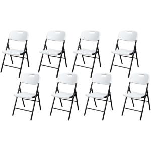 imageOutvita 4Pcs Folding Chairs 2Tier Molded Heavy Duty Outdoor Plastics Folding Chairs Easy to Fold ampamp Store Suitable for Indoor ampamp Outdoor Wedding Party Restaurant Meeting Patio and Garden WhiteWhite