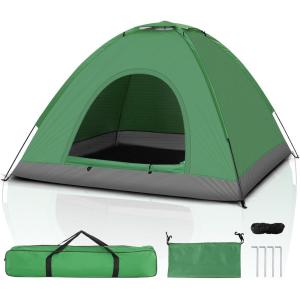 imageOutvita Camping Dome Tent 14 Person Waterproof Windproof Easy Setup Spacious Family Tents with Carry Bag ampamp Rain Fly for Hiking Backpacking Traveling Glamping BeachGreen