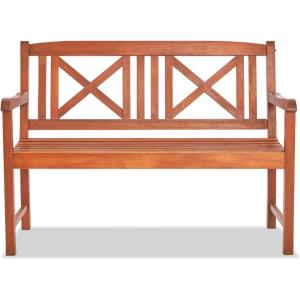 imageOutvita Outdoor Wooden Garden Bench 2Person Acacia Wood Loveseat with Armrests ampamp Backrest 600lbs Capacity Patio Park Bench for Backyard Deck Front Porch Bench