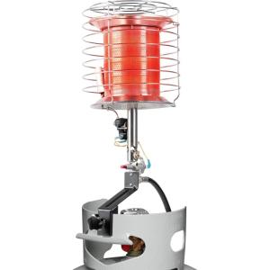 imageOutvita Propane Heater  360Degree Portable Heater with Adjustable Heat Settings ampamp Tipover Switch Tank top Patio Heaters for Indoor Outdoor Camping Garage Hunting Fishing 42000 BTU Silver