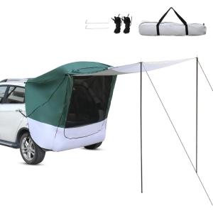 imageOutvita SUV Tent Tailgate Tent with Awning Shade Car Camping Tent Hatchback Car Tents with Screen Net Waterproof Windproof Universal Fit Most VanMPVCUV