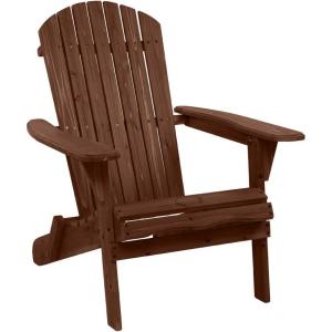 imageOutvita Wood Adirondack Chair Folding Wooden Lounge Seating All Weather Outdoor Furniture Chair with Armrest for Garden Fire Pit Yard Beach 350 LB Support  CarbonizedCarbonized