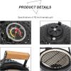 imageOutvita Ceramic Grill 13quot Round Kamado Charcoal Grill Portable Barbecue Grill with Thermometer for Variations on Cooking MethodsBlackSplit bracketBlack
