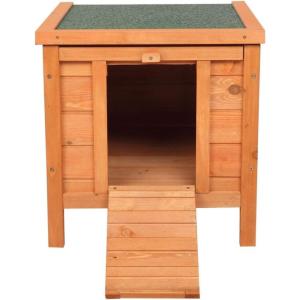 imageOutvita Outdoor Cat House Weatherproof Rabbit Hutch Wooden Small Pet House Outside Wooden Outside Shelter with Elevated Floor and Lockable Door for Feral Cats Rabbits Chicken WoodWood