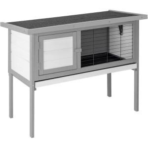 imageOutvita Rabbit Hutch 36quot Single Deck Waterproof Wooden Chicken Coop Wire Hen Quail House Indoor Outdoor UseBunny Cage Small Pet Animal Poultry Cage GrayGrey