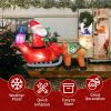 imageOutvita 6FT Outdoor Christmas Inflatables Decorations with LED Lights Inflatable Santa Riding Motorcycle with A Tree Xmas Blow Up Yard Decor for Yard Lawn Garden Patio PartySleigh pulled by Reindeer