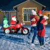 imageOutvita 6FT Outdoor Christmas Inflatables Decorations with LED Lights Inflatable Santa Riding Motorcycle with A Tree Xmas Blow Up Yard Decor for Yard Lawn Garden Patio Party6FT Santa Riding Motor Carrying a Tree