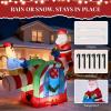 imageOutvita 6FT Outdoor Christmas Inflatables Decorations with LED Lights Inflatable Santa Riding Motorcycle with A Tree Xmas Blow Up Yard Decor for Yard Lawn Garden Patio PartySanta Claus Animated Seesaw with Reindeer