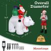 imageOutvita 6FT Outdoor Christmas Inflatables Decorations with LED Lights Inflatable Santa Riding Motorcycle with A Tree Xmas Blow Up Yard Decor for Yard Lawn Garden Patio PartySanta Riding Polar Bears