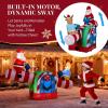 imageOutvita 6FT Outdoor Christmas Inflatables Decorations with LED Lights Inflatable Santa Riding Motorcycle with A Tree Xmas Blow Up Yard Decor for Yard Lawn Garden Patio PartySanta Claus Animated Seesaw with Reindeer