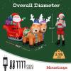 imageOutvita 6FT Outdoor Christmas Inflatables Decorations with LED Lights Inflatable Santa Riding Motorcycle with A Tree Xmas Blow Up Yard Decor for Yard Lawn Garden Patio PartySleigh pulled by Reindeer