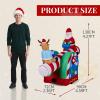imageOutvita 6FT Outdoor Christmas Inflatables Decorations with LED Lights Inflatable Santa Riding Motorcycle with A Tree Xmas Blow Up Yard Decor for Yard Lawn Garden Patio PartySanta Claus Animated Seesaw with Reindeer