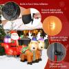 imageOutvita 6FT Outdoor Christmas Inflatables Decorations with LED Lights Inflatable Santa Riding Motorcycle with A Tree Xmas Blow Up Yard Decor for Yard Lawn Garden Patio PartySleigh pulled by Reindeer