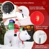 imageOutvita 6FT Outdoor Christmas Inflatables Decorations with LED Lights Inflatable Santa Riding Motorcycle with A Tree Xmas Blow Up Yard Decor for Yard Lawn Garden Patio PartySanta Riding Polar Bears