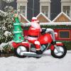 imageOutvita 6FT Outdoor Christmas Inflatables Decorations with LED Lights Inflatable Santa Riding Motorcycle with A Tree Xmas Blow Up Yard Decor for Yard Lawn Garden Patio Party6FT Santa Riding Motor Carrying a Tree