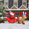 imageOutvita 6FT Outdoor Christmas Inflatables Decorations with LED Lights Inflatable Santa Riding Motorcycle with A Tree Xmas Blow Up Yard Decor for Yard Lawn Garden Patio PartySleigh pulled by Reindeer