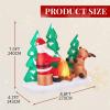imageOutvita 6FT Outdoor Christmas Inflatables Decorations with LED Lights Inflatable Santa Riding Motorcycle with A Tree Xmas Blow Up Yard Decor for Yard Lawn Garden Patio PartyRoasting by a Fire in the Forest