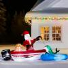 imageOutvita 6FT Outdoor Christmas Inflatables Decorations with LED Lights Inflatable Santa Riding Motorcycle with A Tree Xmas Blow Up Yard Decor for Yard Lawn Garden Patio PartyFishing Santa