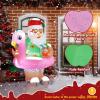 imageOutvita 6FT Outdoor Christmas Inflatables Decorations with LED Lights Inflatable Santa Riding Motorcycle with A Tree Xmas Blow Up Yard Decor for Yard Lawn Garden Patio PartyHawaii Santa
