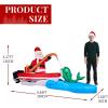 imageOutvita 6FT Outdoor Christmas Inflatables Decorations with LED Lights Inflatable Santa Riding Motorcycle with A Tree Xmas Blow Up Yard Decor for Yard Lawn Garden Patio PartyFishing Santa