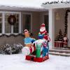 imageOutvita 6FT Outdoor Christmas Inflatables Decorations with LED Lights Inflatable Santa Riding Motorcycle with A Tree Xmas Blow Up Yard Decor for Yard Lawn Garden Patio PartySanta Claus Animated Seesaw with Reindeer