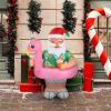 imageOutvita 6FT Outdoor Christmas Inflatables Decorations with LED Lights Inflatable Santa Riding Motorcycle with A Tree Xmas Blow Up Yard Decor for Yard Lawn Garden Patio PartyHawaii Santa