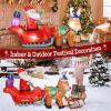 imageOutvita 6FT Outdoor Christmas Inflatables Decorations with LED Lights Inflatable Santa Riding Motorcycle with A Tree Xmas Blow Up Yard Decor for Yard Lawn Garden Patio PartySleigh pulled by Reindeer