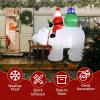 imageOutvita 6FT Outdoor Christmas Inflatables Decorations with LED Lights Inflatable Santa Riding Motorcycle with A Tree Xmas Blow Up Yard Decor for Yard Lawn Garden Patio PartySanta Riding Polar Bears