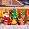 imageOutvita 6FT Outdoor Christmas Inflatables Decorations with LED Lights Inflatable Santa Riding Motorcycle with A Tree Xmas Blow Up Yard Decor for Yard Lawn Garden Patio PartyRoasting by a Fire in the Forest
