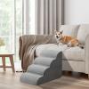 imageOutvita Dog Stairs 4Step Dog Steps for High Bed Pet Steps for Small Dogs and Cats NonSlip Balanced Pet Ramp Indoor Grey4steps