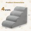 imageOutvita Dog Stairs 4Step Dog Steps for High Bed Pet Steps for Small Dogs and Cats NonSlip Balanced Pet Ramp Indoor Grey4steps