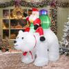 Santa Riding Polar Bears