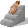 imageOutvita Dog Stairs 4Step Dog Steps for High Bed Pet Steps for Small Dogs and Cats NonSlip Balanced Pet Ramp Indoor Grey4steps