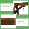 imageOutvita Porch Swing Stand 67quot Wooden Swing Frame with Extra Bottom Connection Board and Stable A Frame for Patio Porch Backyard 600lbs CapacityFir