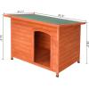 imageOutvita Outdoor Dog House Large Wooden Dog Houses with Hinged Roof Weatherproof Finish  Elevated Floor for Small Medium Sized Dogs Outdoor ampamp Indoor Use Natural