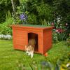 imageOutvita Outdoor Dog House Large Wooden Dog Houses with Hinged Roof Weatherproof Finish  Elevated Floor for Small Medium Sized Dogs Outdoor ampamp Indoor Use Natural