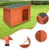imageOutvita Outdoor Dog House Large Wooden Dog Houses with Hinged Roof Weatherproof Finish  Elevated Floor for Small Medium Sized Dogs Outdoor ampamp Indoor Use Natural
