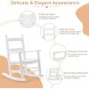 imageOutvita Outdoor Childrens Rocking Chair AllWeather Wooden Porch Rocker with High Backrest Ideal for Garden Yard and Balcony Patio Rocking Chair Suitable for Kids Ages 36WhiteWhite