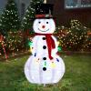 imageOutvita Outdoor Christmas Decorations 4ft Electric Snowman with Motor ampamp 120 LED Lights Lighted White Foldable Popup Snowman for Xmas Indoor and Outdoor Lawn Garden Yard Holiday DecorSnowman with Colorful lights