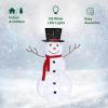 imageOutvita Outdoor Christmas Decorations 4ft Electric Snowman with Motor ampamp 120 LED Lights Lighted White Foldable Popup Snowman for Xmas Indoor and Outdoor Lawn Garden Yard Holiday DecorSmile Snowman