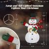 imageOutvita Outdoor Christmas Decorations 4ft Electric Snowman with Motor ampamp 120 LED Lights Lighted White Foldable Popup Snowman for Xmas Indoor and Outdoor Lawn Garden Yard Holiday DecorSnowman With A Walking Stick