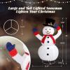 imageOutvita Outdoor Christmas Decorations 4ft Electric Snowman with Motor ampamp 120 LED Lights Lighted White Foldable Popup Snowman for Xmas Indoor and Outdoor Lawn Garden Yard Holiday DecorMotorized Snowman
