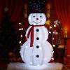 imageOutvita Outdoor Christmas Decorations 4ft Electric Snowman with Motor ampamp 120 LED Lights Lighted White Foldable Popup Snowman for Xmas Indoor and Outdoor Lawn Garden Yard Holiday DecorSnowman with Colorful lights