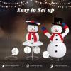 imageOutvita Outdoor Christmas Decorations 4ft Electric Snowman with Motor ampamp 120 LED Lights Lighted White Foldable Popup Snowman for Xmas Indoor and Outdoor Lawn Garden Yard Holiday DecorMotorized Snowman