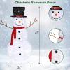 imageOutvita Outdoor Christmas Decorations 4ft Electric Snowman with Motor ampamp 120 LED Lights Lighted White Foldable Popup Snowman for Xmas Indoor and Outdoor Lawn Garden Yard Holiday DecorSmile Snowman