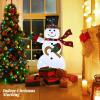 imageOutvita Outdoor Christmas Decorations 4ft Electric Snowman with Motor ampamp 120 LED Lights Lighted White Foldable Popup Snowman for Xmas Indoor and Outdoor Lawn Garden Yard Holiday DecorSnowman With A Walking Stick