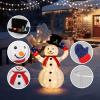 imageOutvita Outdoor Christmas Decorations 4ft Electric Snowman with Motor ampamp 120 LED Lights Lighted White Foldable Popup Snowman for Xmas Indoor and Outdoor Lawn Garden Yard Holiday DecorMotorized Snowman